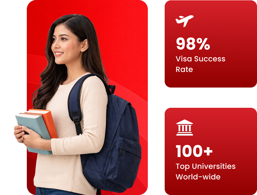 Student planning abroad study